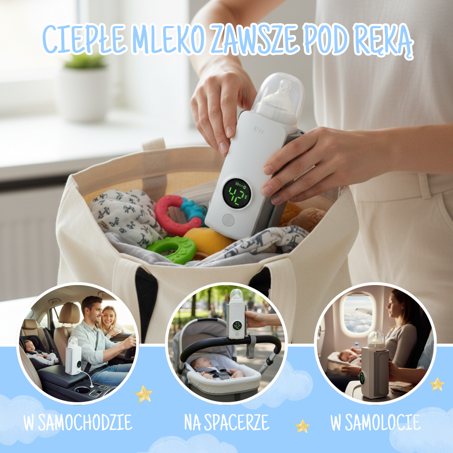 Mleczuś - Tragbarer Milchwärmer