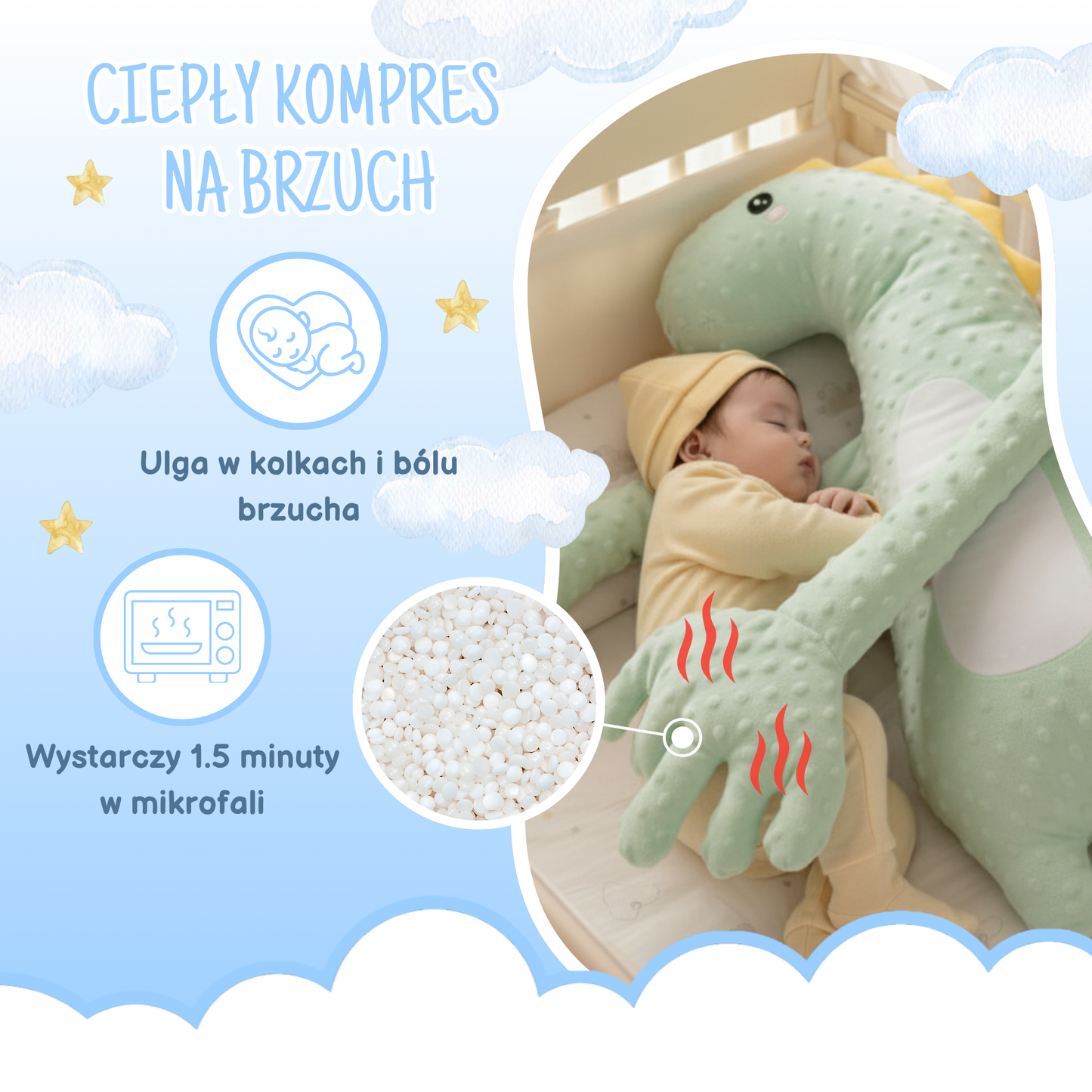 Klepiś Duży Dinozaur - Usypiająca Łapka Dla Dzieci